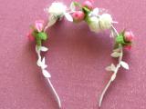 Pink and White Head Piece